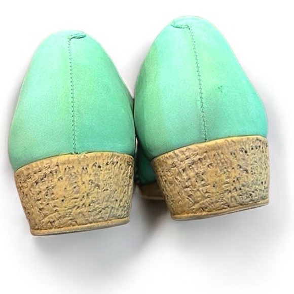 Aerosoles Mint Green Peeptoe Wedges Womens US 10 - Picture 6 of 10